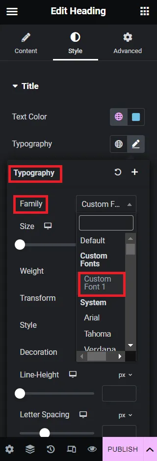 Como adicionar e utilizar facilmente tipos de letra personalizados no Elementor