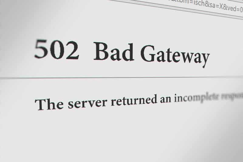 Detalles y soluciones del error 502 Bad Gateway