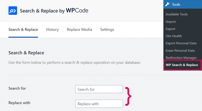 WPCode lança a nova funcionalidade "Pesquisar e substituir todo o conteúdo" para facilitar as actualizações em massa do WordPress