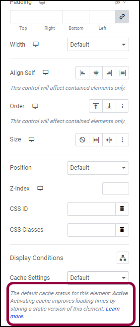 Element-Caching zur Beschleunigung des Seitenladens verwenden