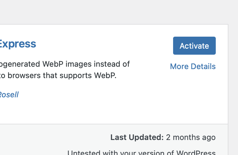 Como ativar imagens WebP no WordPress