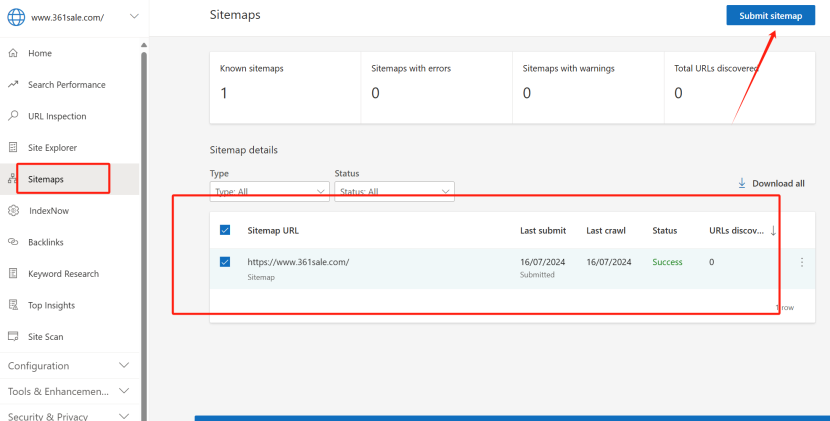 Como enviar seus Sitemaps do WordPress para o Bing