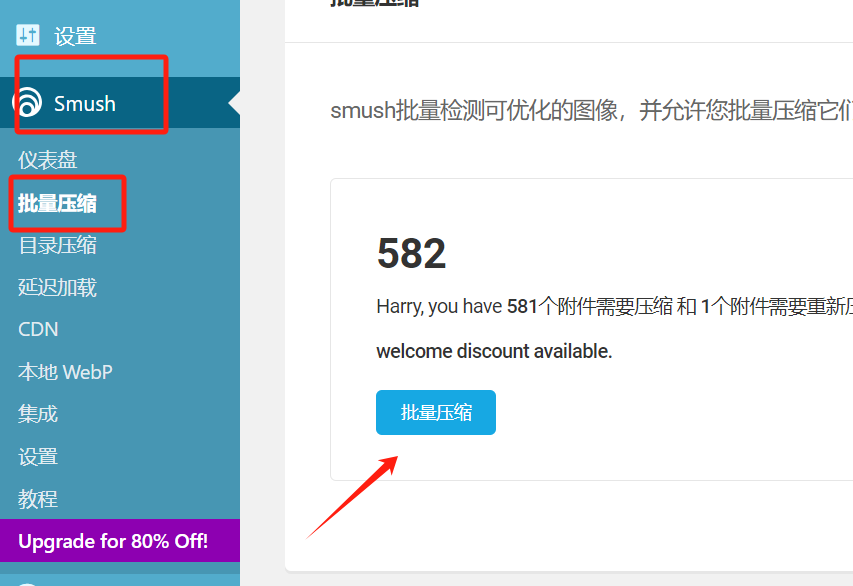 如何在WordPress中批量压缩已有图片