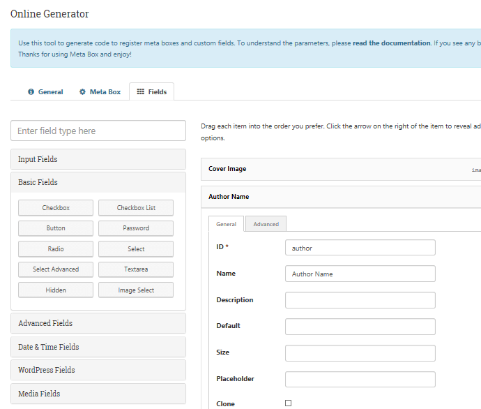 Guia do plug-in de campos personalizados do WordPress