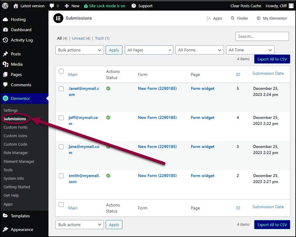 Como recolher e gerir dados de envio com o Elementor Forms