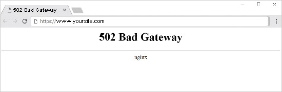 502 Error de puerta de enlace