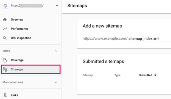 Adicionar um mapa do site ao Google Search Console