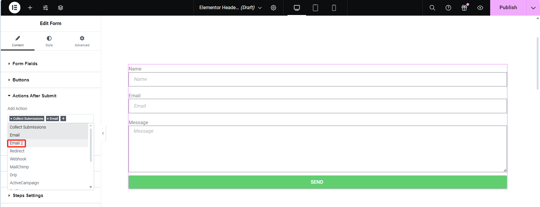 如何使用 Elementor Forms 发送电子邮件确认：详细指南