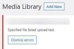 Media library upload file error</trp-post-container