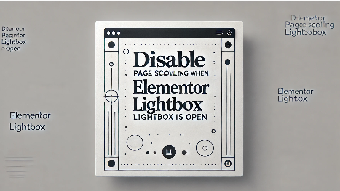 Como desativar a deslocação da página quando a Elementor Lightbox é aberta através de CSS
