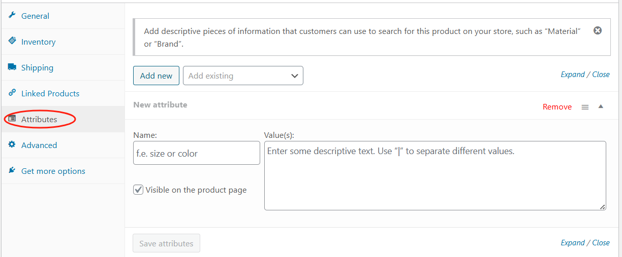 Cómo añadir atributos a los productos en WooCommerce