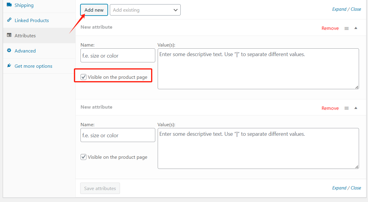 How to Add Attributes to Products in WooCommerce