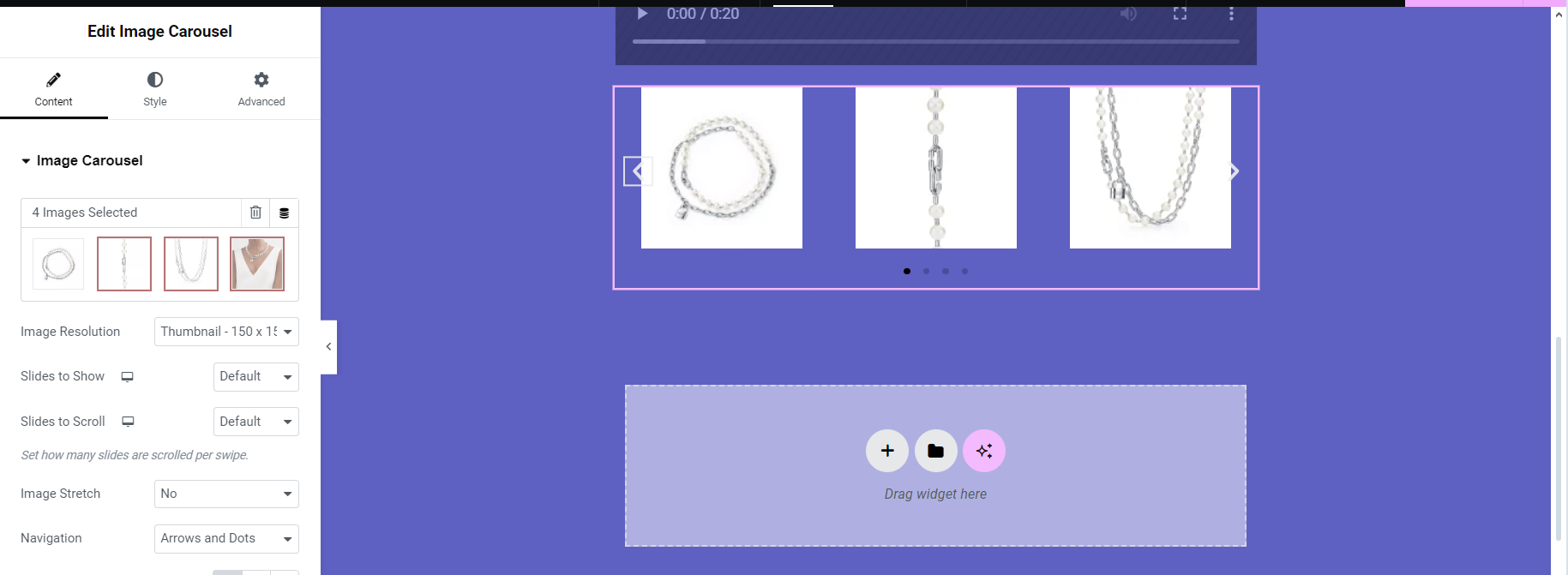 Elementorのローテーションを使って商品ショーケースのギャラリーを作成する方法