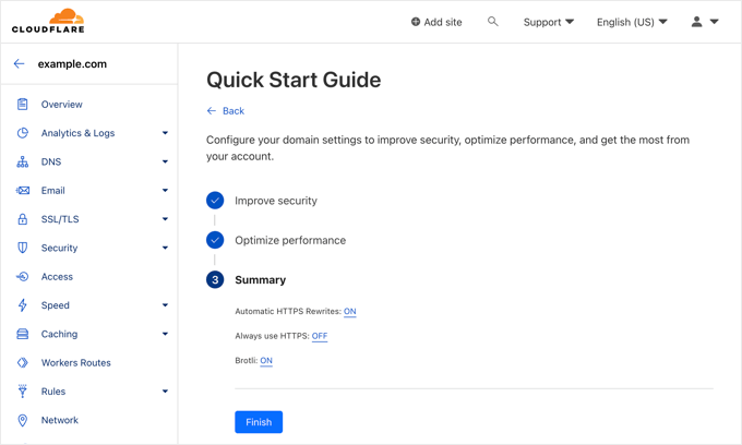 Cloudflare 快速入门摘要