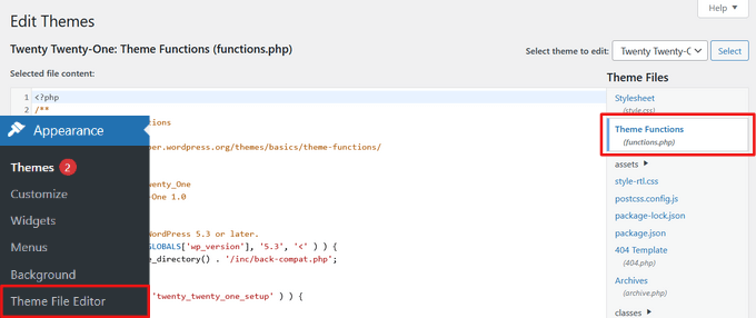 Añadir código a functions.php y otras plantillas