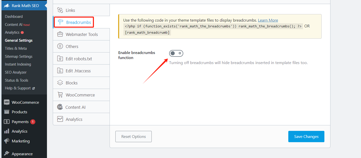 How to use Rank Math breadcrumb feature to display all category hierarchies