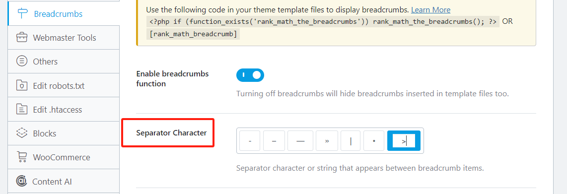 How to use Rank Math breadcrumb feature to display all category hierarchies