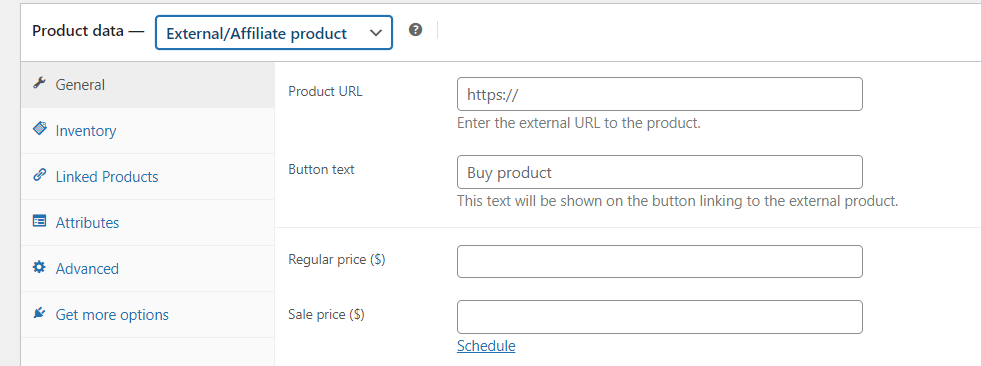 Guia de introdução ao WooCommerce: Adicionar produtos externos/associados