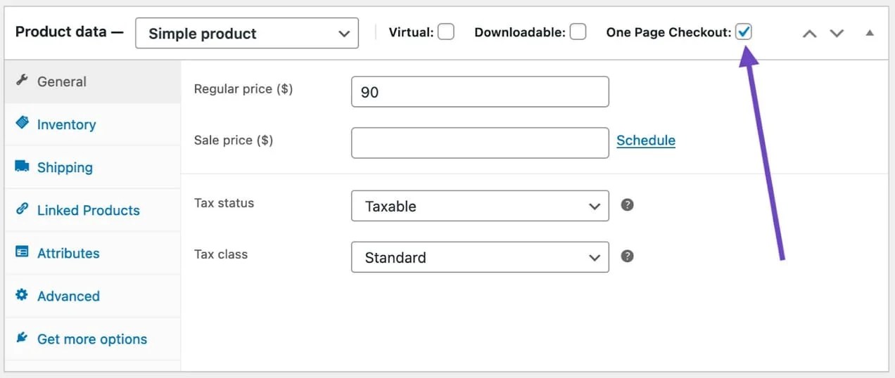 Option de paiement en une page pour les produits WooCommerce.