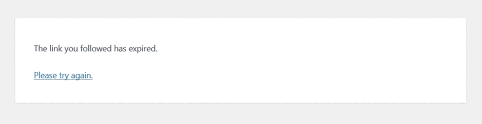 How to Fix "The Link You Followed is Expired" Error in WordPress