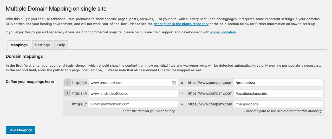 How to bind multiple domains on a WordPress site with a plugin?