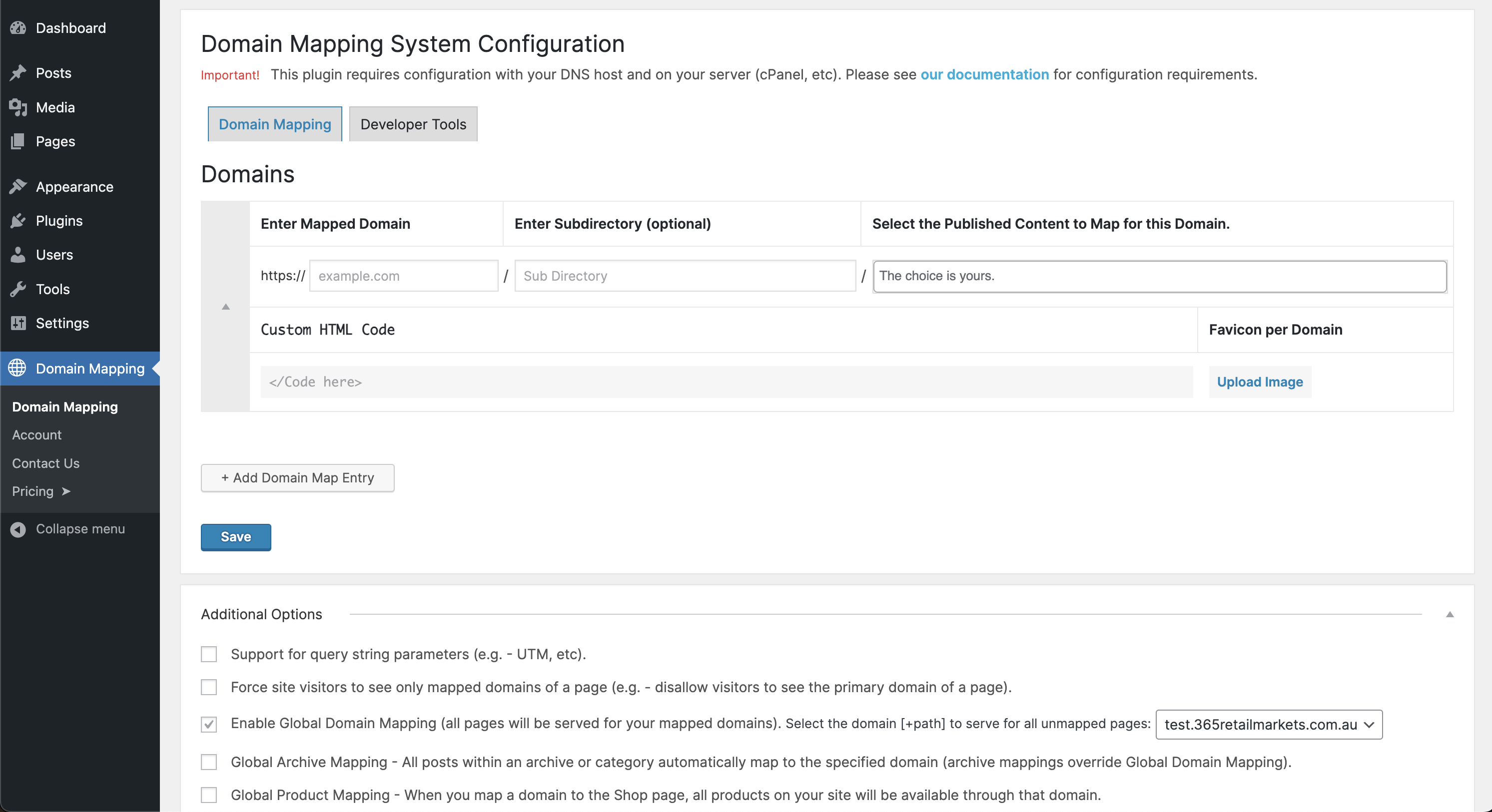 How to bind multiple domains on a WordPress site with a plugin?