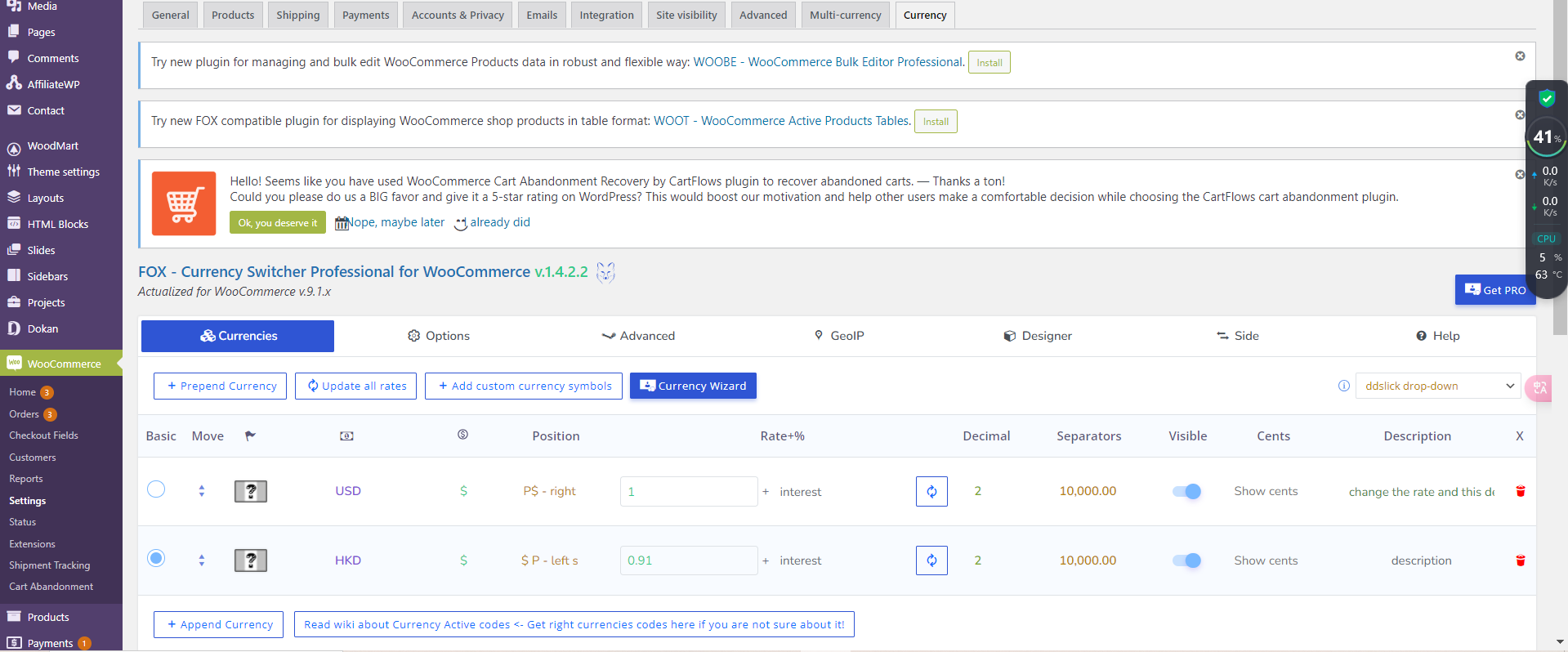 Cómo implementar la funcionalidad multidivisa en los temas de WordPress con el plugin FOX Currency Switcher