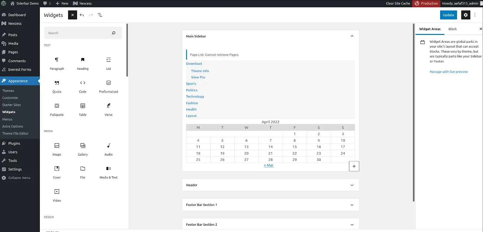 Cómo añadir una barra lateral en WordPress