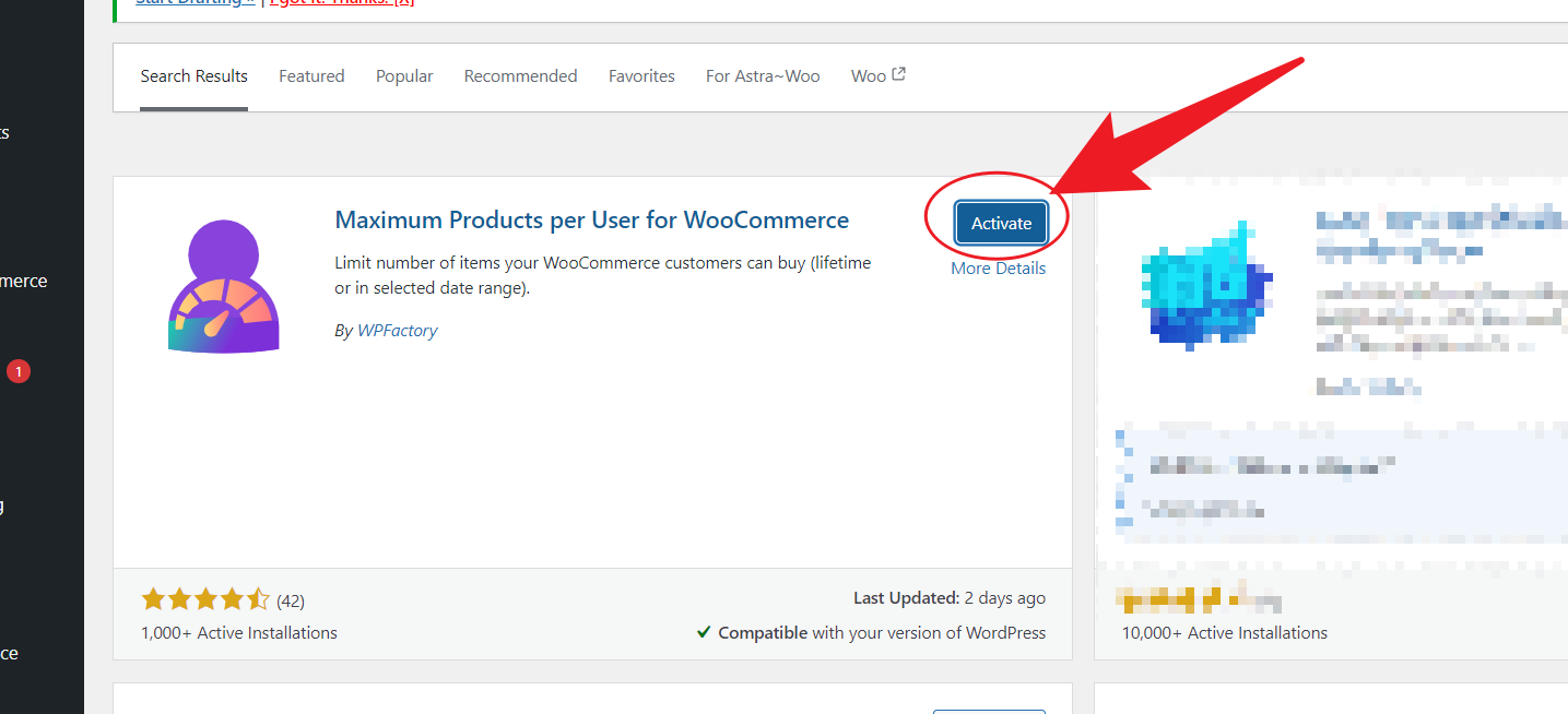 How to set the maximum number of products per user in WooCommerce?