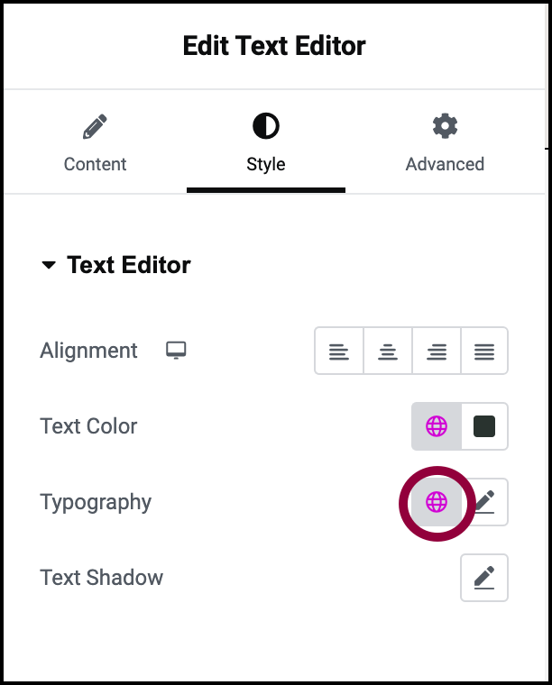 Elementorでテキストの色とタイポグラフィの設定を変更する方法