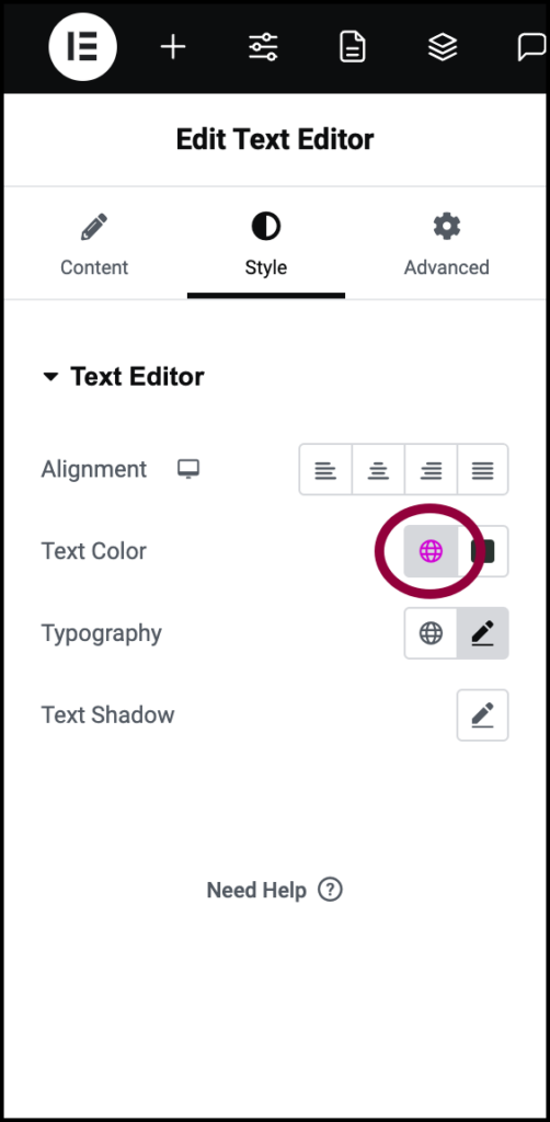 Elementorでテキストの色とタイポグラフィの設定を変更する方法