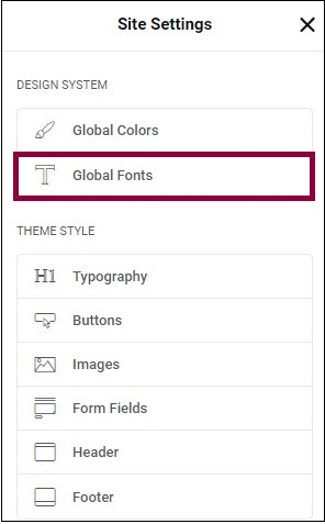 How to view and edit global fonts in Elementor