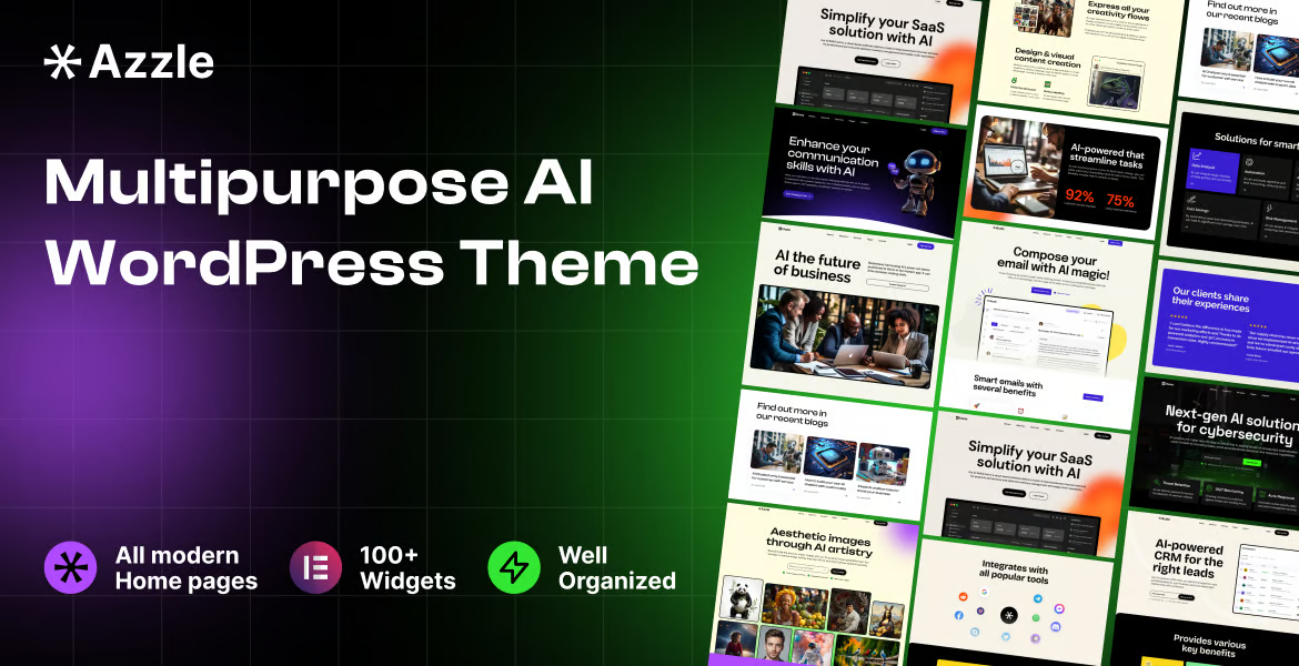 Azzle – SaaS & 科技创业 Elementor WordPress 主题-光子波动网 | 专业WordPress修复服务，全球范围，快速响应