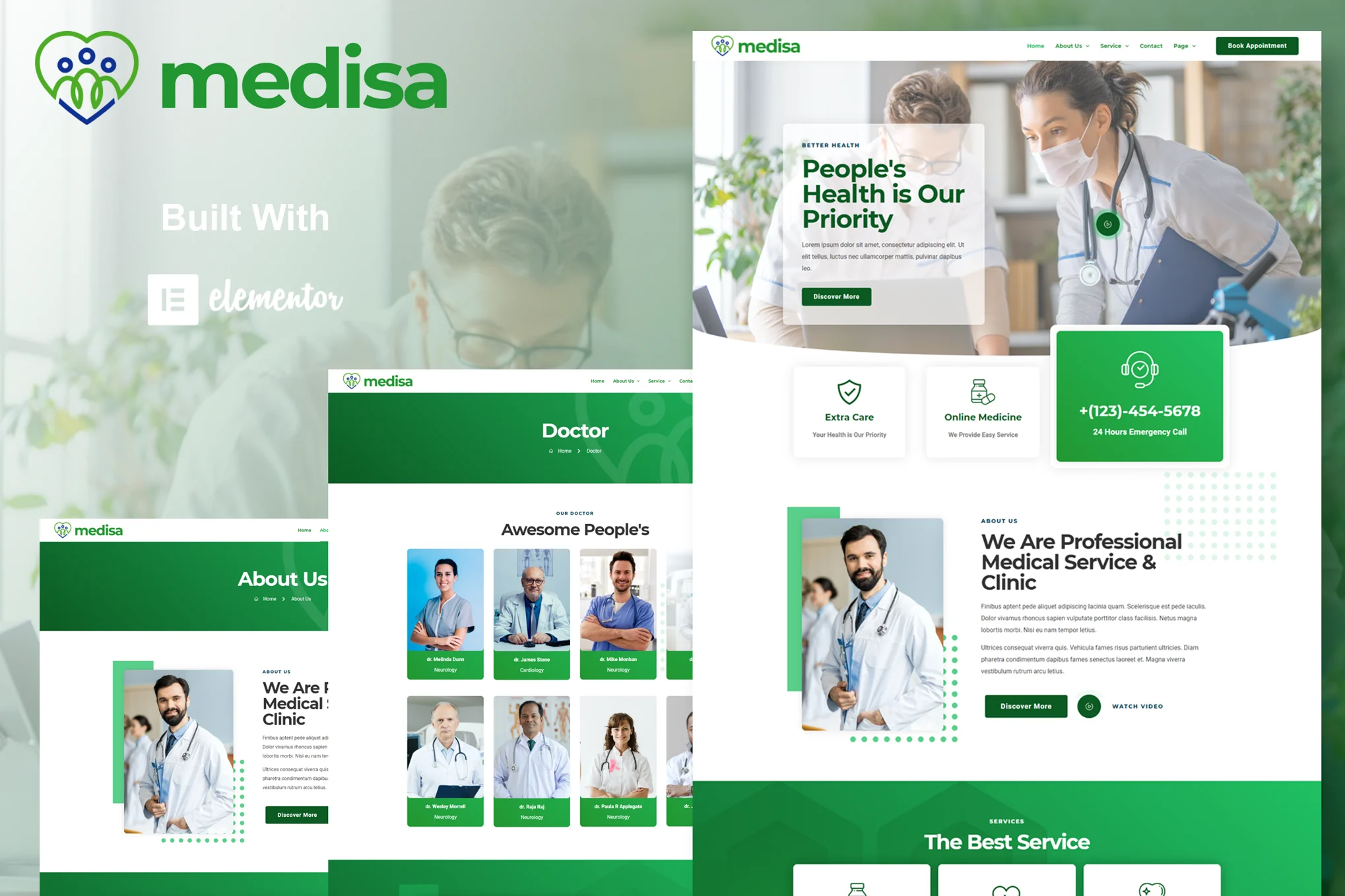 Medisa – 医疗Elementor模板套件-光子波动网 | 专业WordPress修复服务，全球范围，快速响应