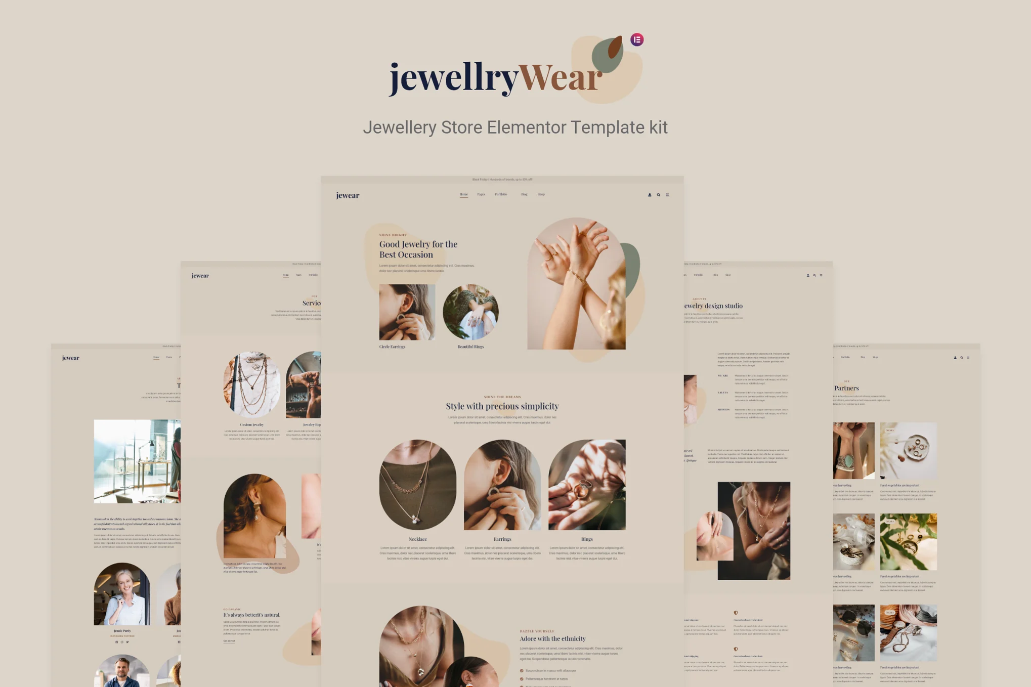 JewellryWear – 电商 Elementor 模板套件-光子波动网 | 专业WordPress修复服务，全球范围，快速响应