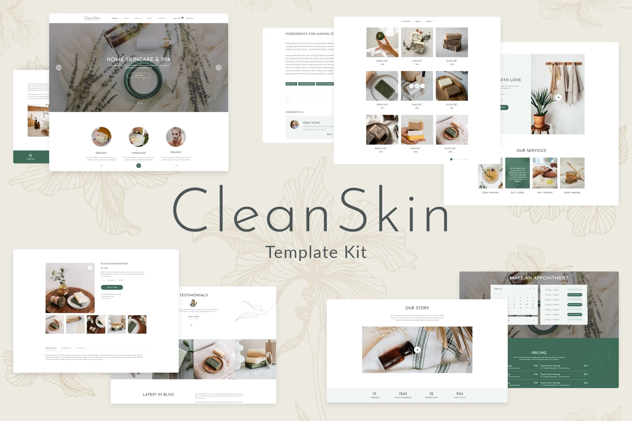 CleanSkin – 手工有机香皂与天然化妆品模板套件-光子波动网 | 专业WordPress修复服务，全球范围，快速响应