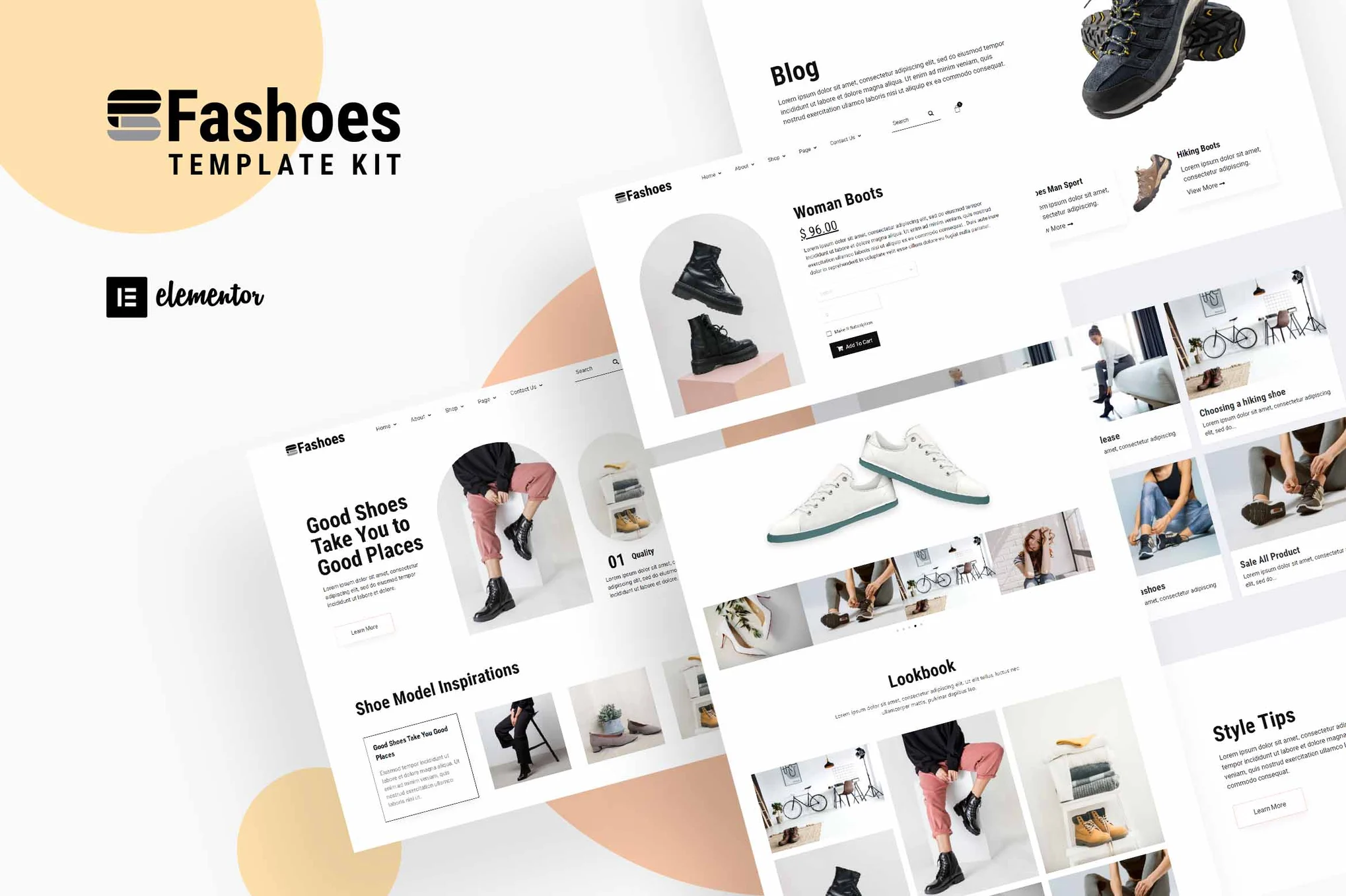 Fashoes – 极简时尚商店 Elementor 模板套件-光子波动网 | 专业WordPress修复服务，全球范围，快速响应