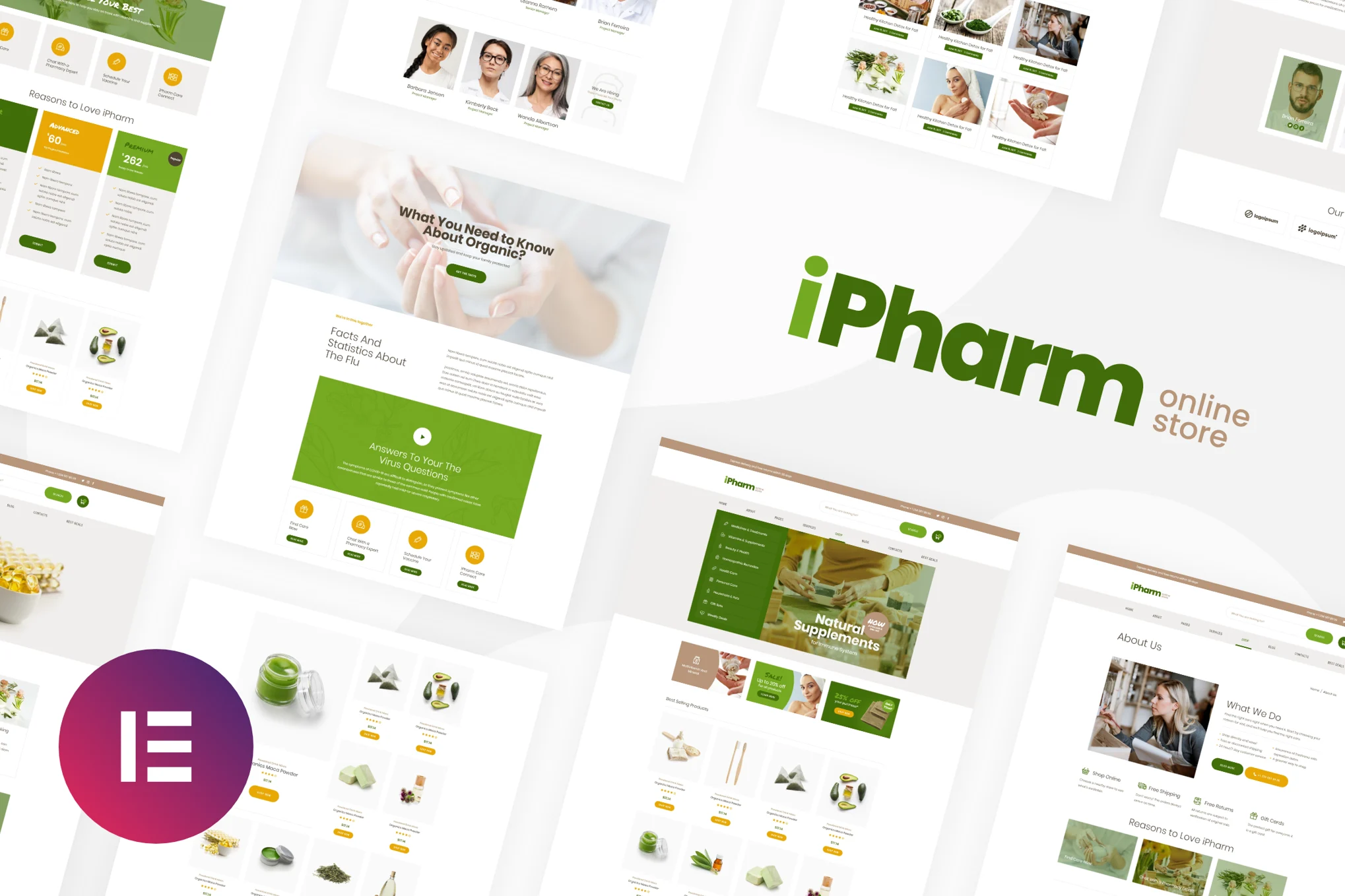 iPharm – 在线药房 WooCommerce Elementor 模板套件-光子波动网 | 专业WordPress修复服务，全球范围，快速响应