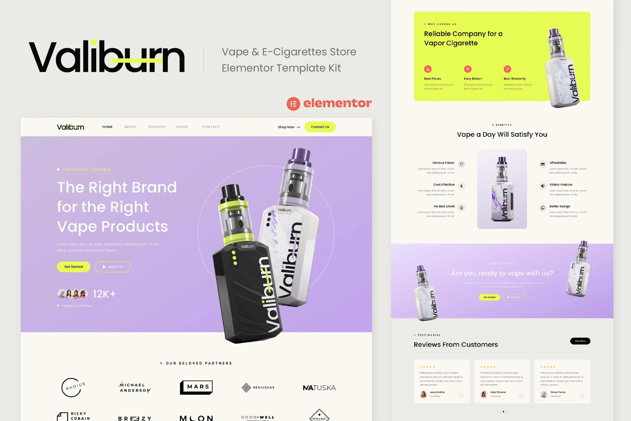 Valiburn – Vape & 电子烟商店 Elementor 模板套件-光子波动网 | 专业WordPress修复服务，全球范围，快速响应