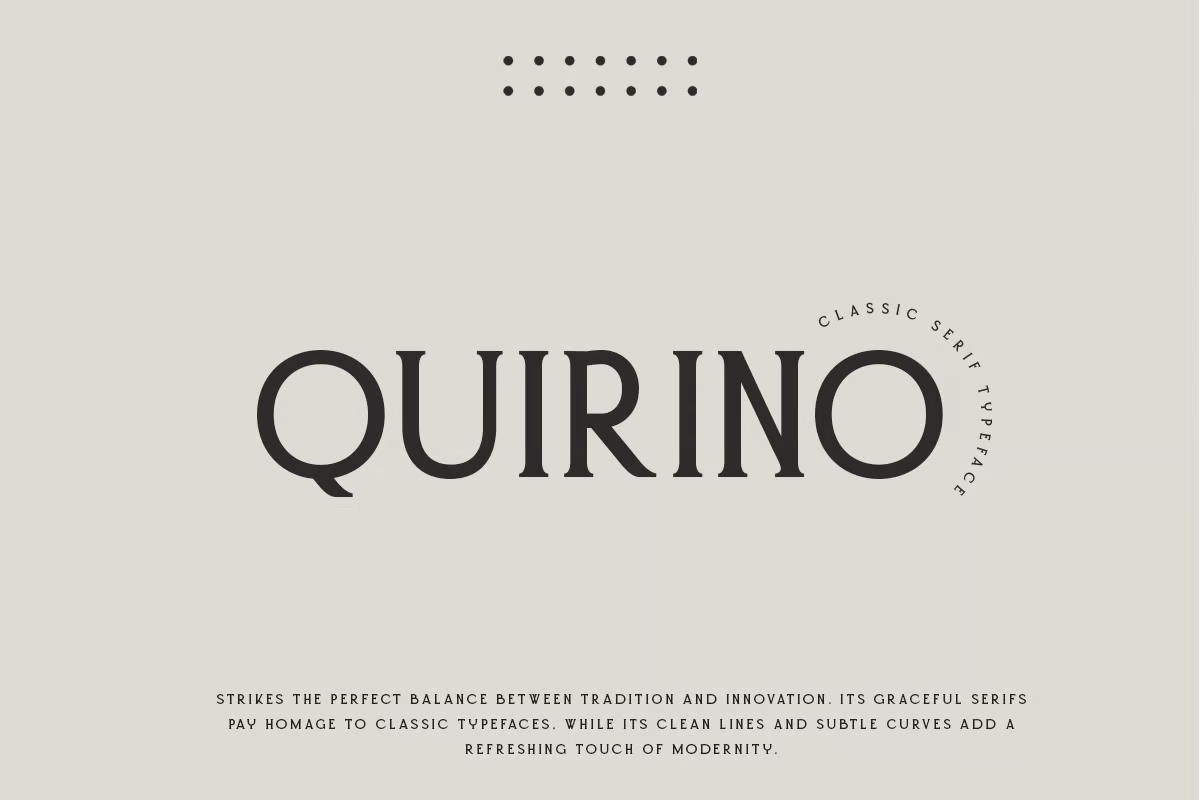 Quirino – 带有现代气息的经典衬线字体-光子波动网 | 专业WordPress修复服务，全球范围，快速响应