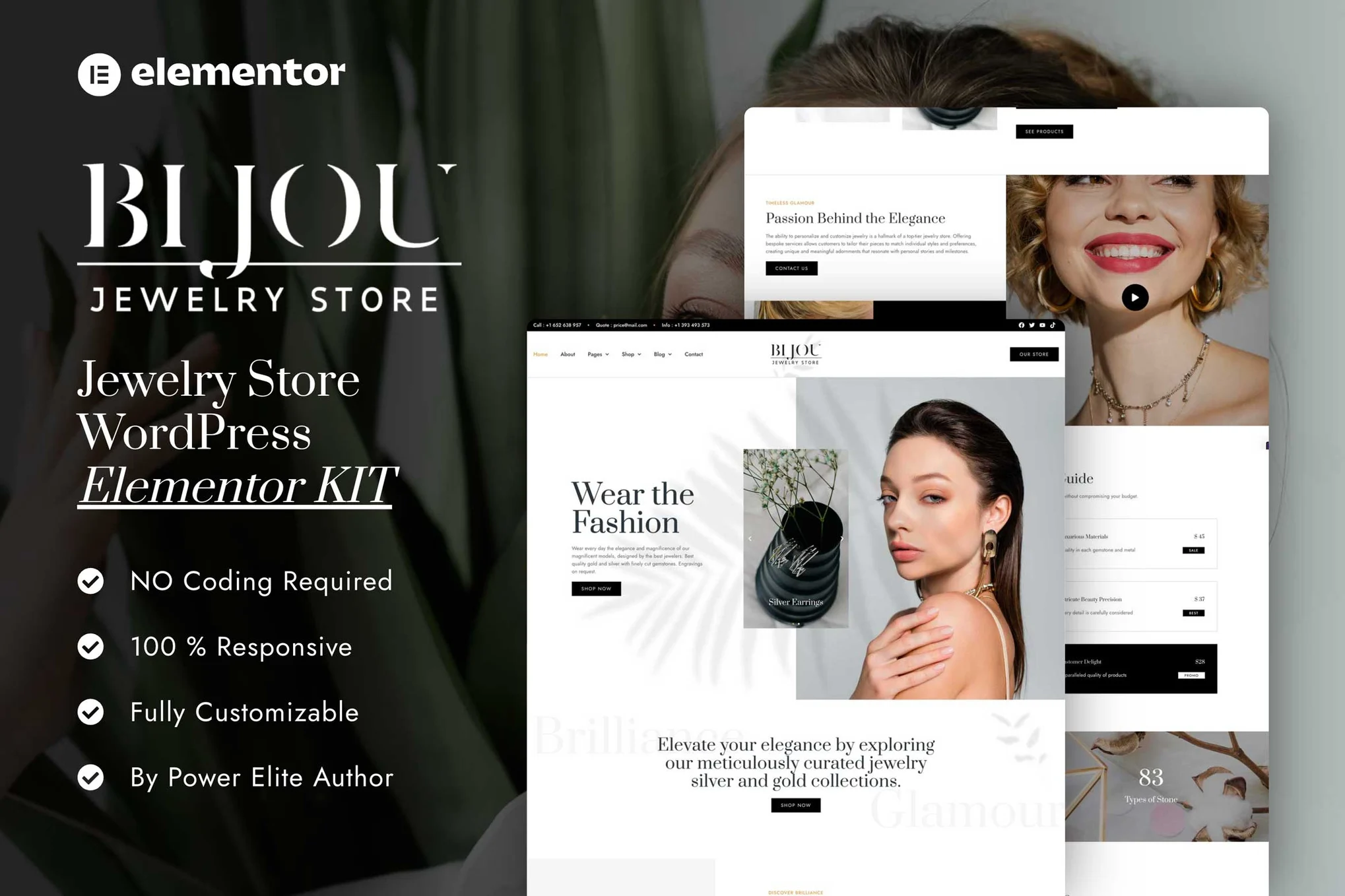 Bijou - Jewelry Store Elementor Pro Template Pack - photonwave.com | Professional WordPress Repair Service, Worldwide, Fast Response