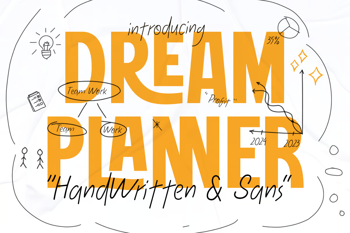 Dream Planner - Handwriting and Sans Serif Fonts - Photon Fluctuation | Professional WordPress repair service, worldwide, fast response