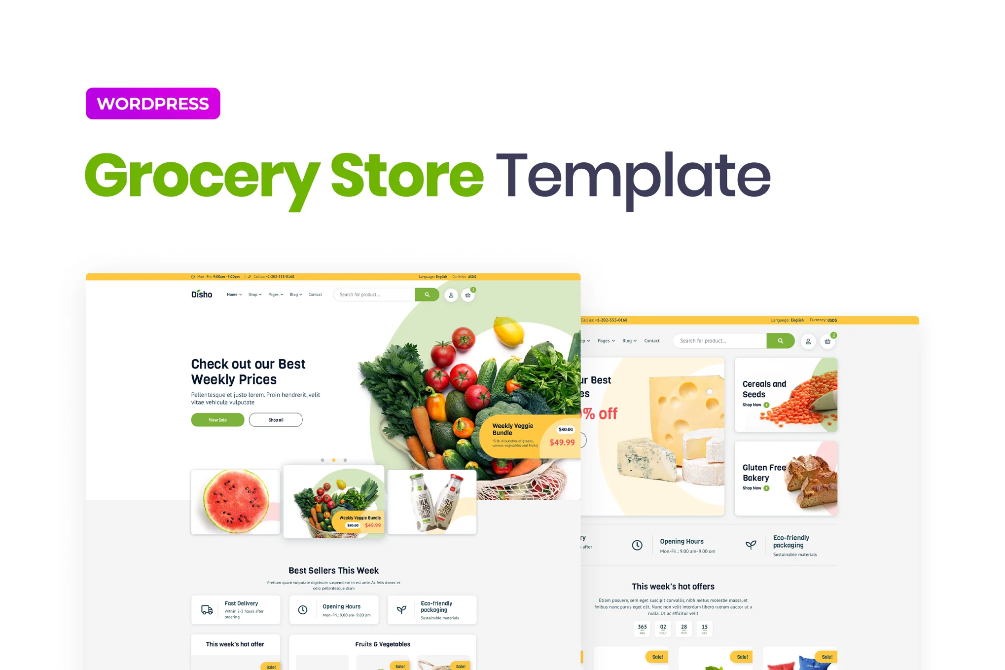 Disho - Supermarket Store Elementor Pro Template Pack - Photon Flux | Service de réparation WordPress professionnel, portée mondiale, réponse rapide