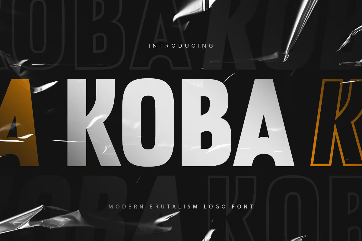 KOBA – 现代野蛮主义徽标字体-光子波动网 | 专业WordPress修复服务，全球范围，快速响应