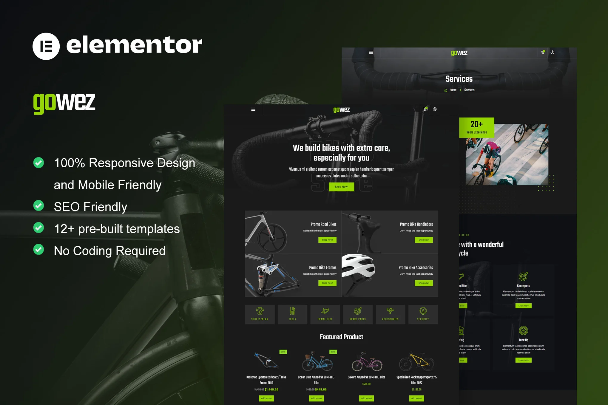 Gowez - WooCommerce Bike Store & Bike Service Elementor Template Pack - Photon Fluctuation Network | Professional WordPress Repair Service, Global Reach, Fast Response