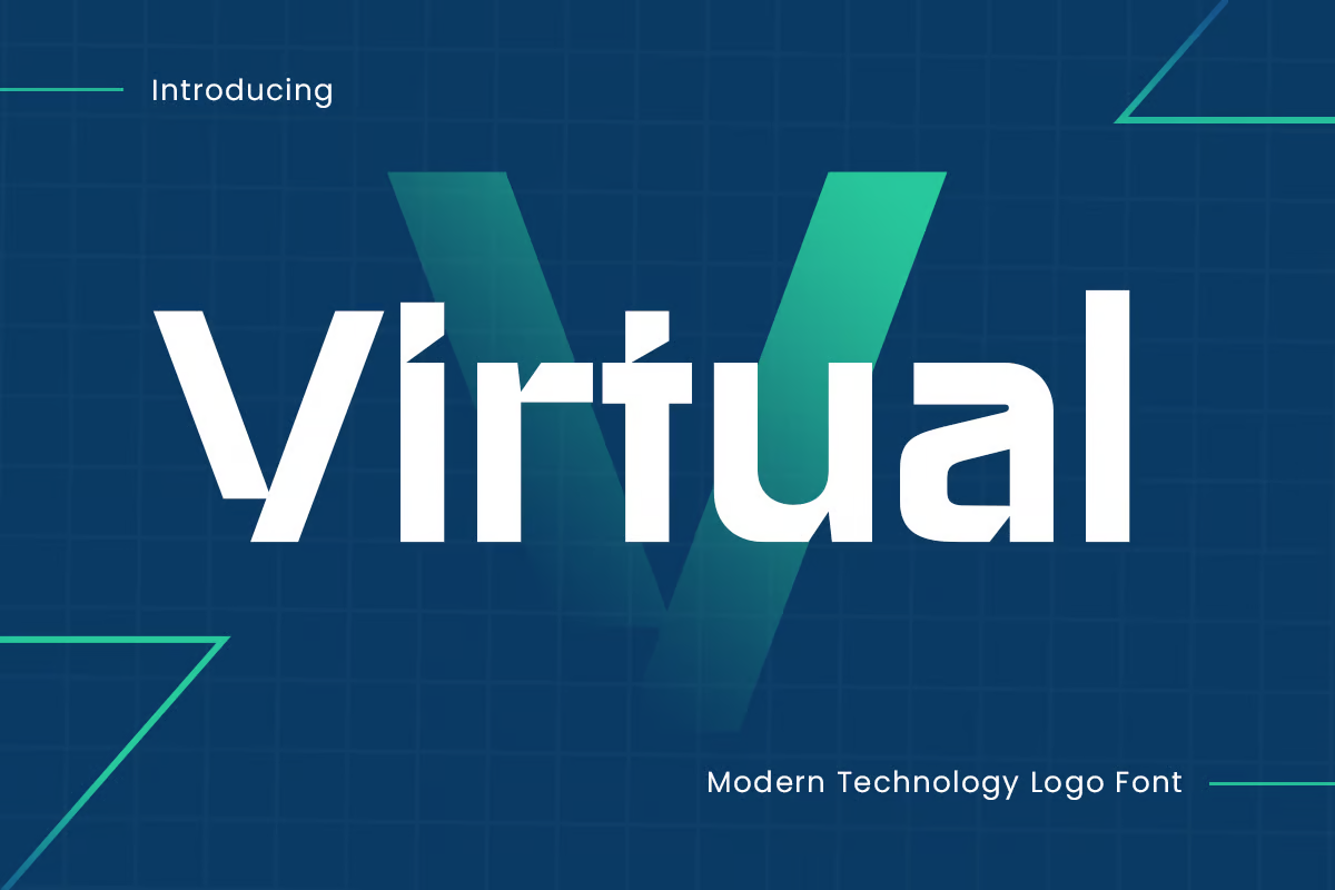 Virtual – 现代技术徽标字体-光子波动网 | 专业WordPress修复服务，全球范围，快速响应