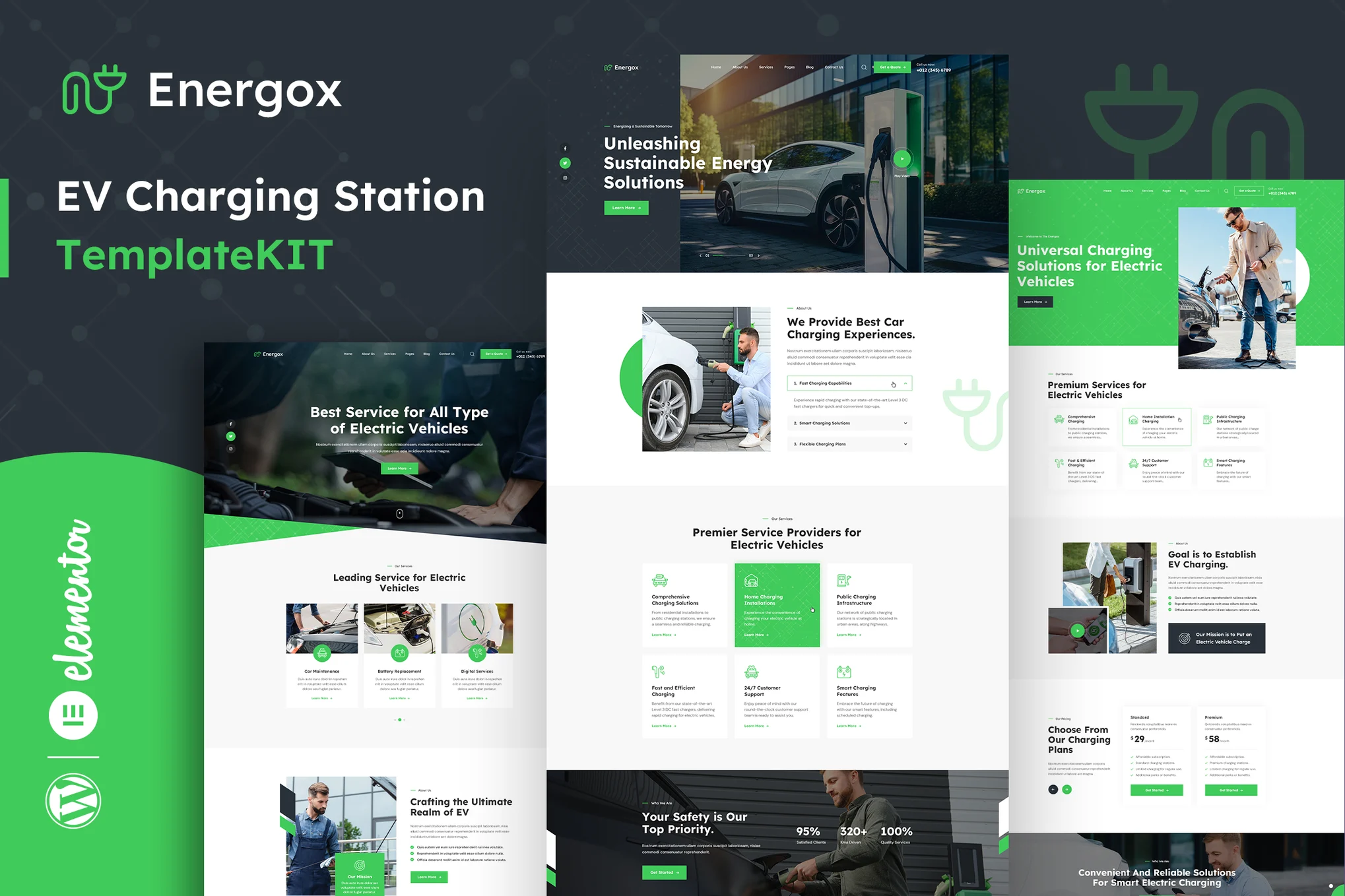 Energox - Electric Vehicle Charging Station Elementor Template Kit - Photon Flux | Service professionnel de réparation de WordPress, portée mondiale, réponse rapide