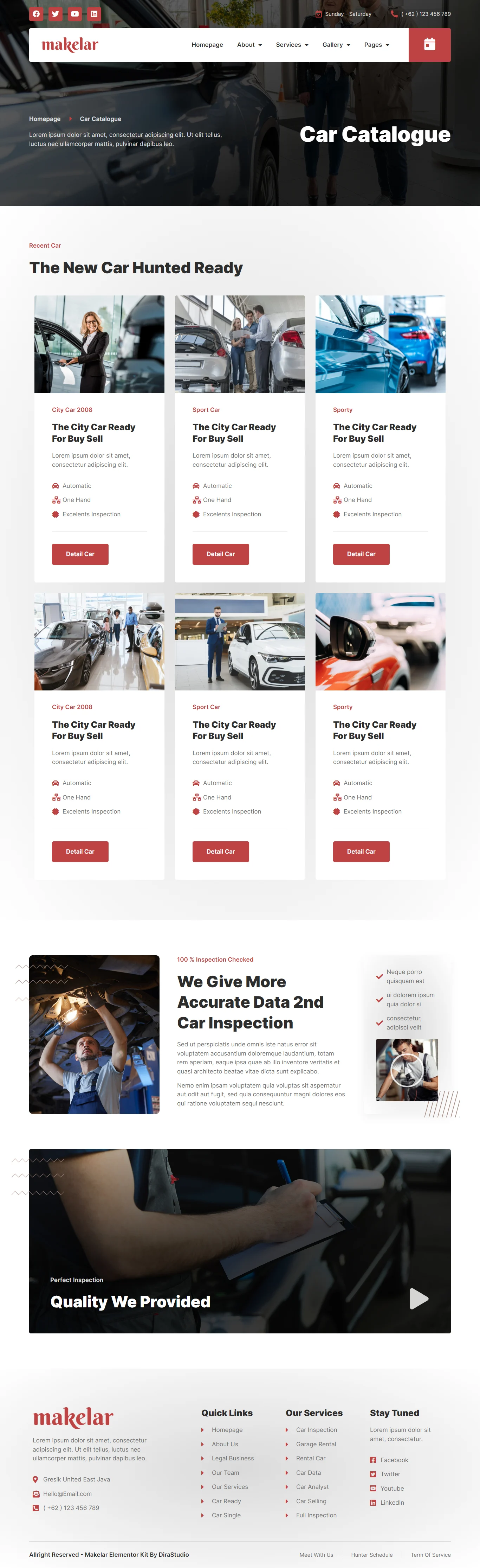 Makelar - Car Inspection Service Elementor Template Pack - Photon Fluctuation Network | Professional WordPress Repair Service, Worldwide, Fast Response