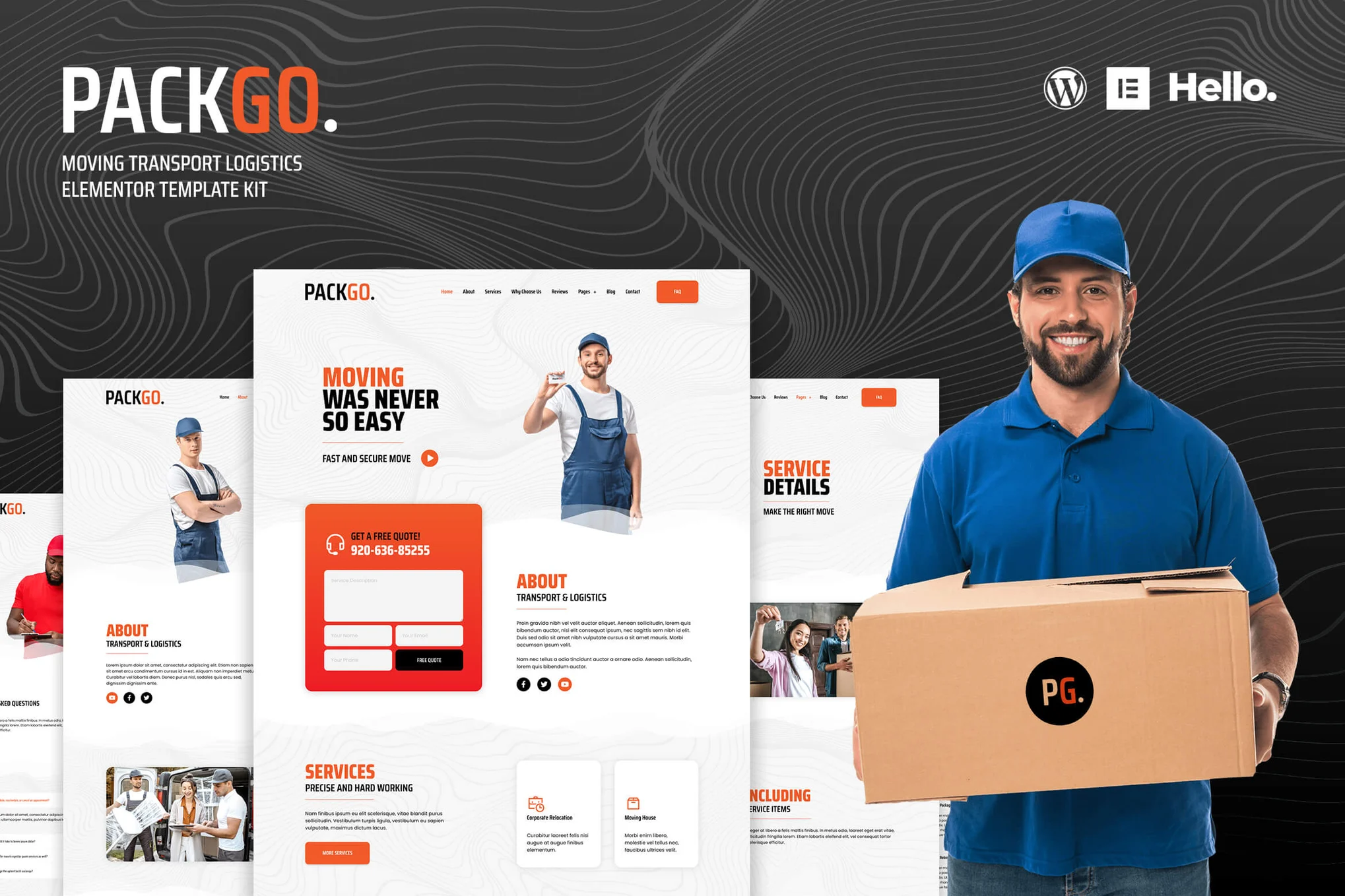 PackGo - Transportation and Logistics Elementor Template Pack - Photon Flux | Professional WordPress repair service, global reach, fast response