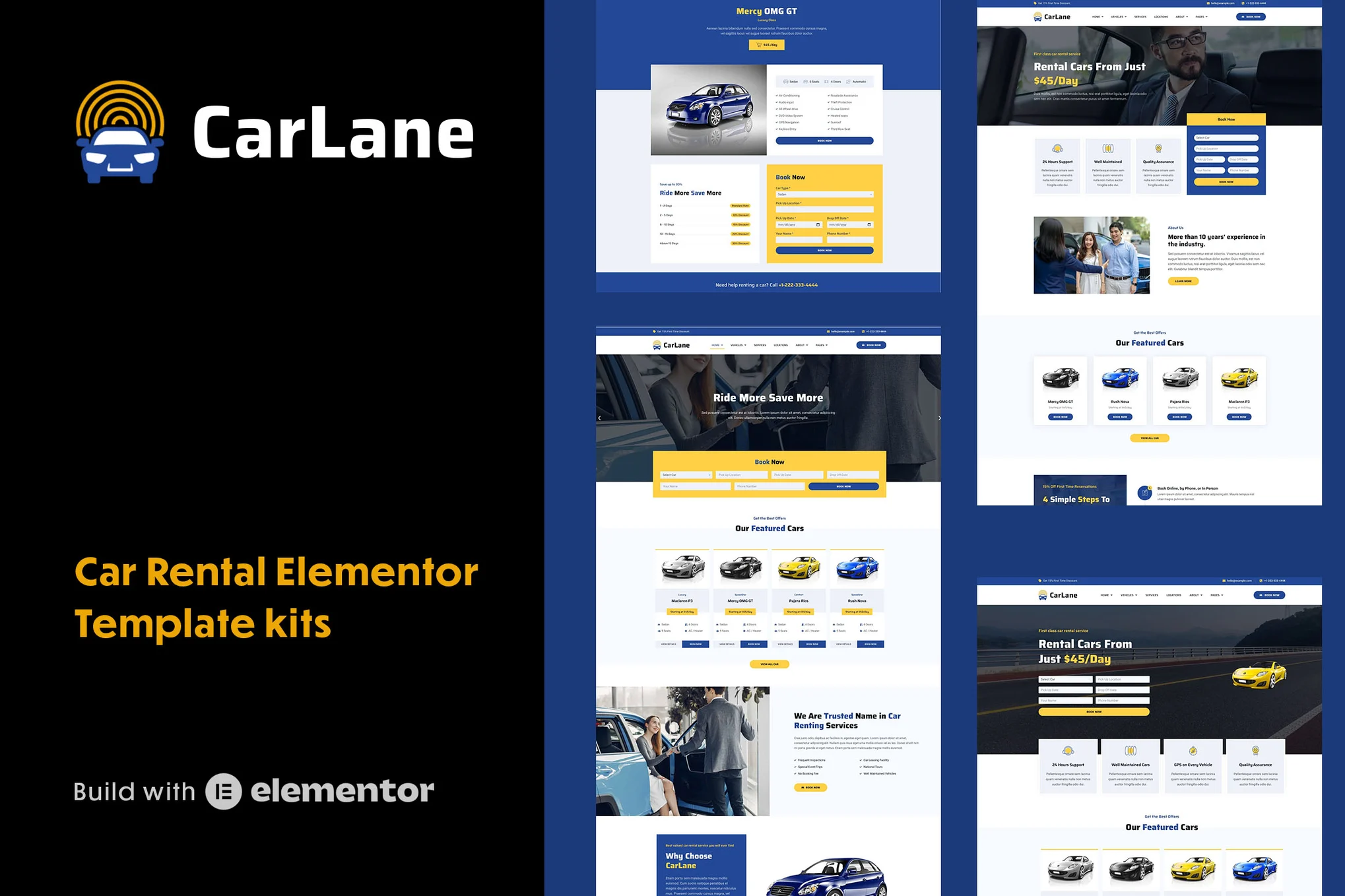 CarLane – 汽车租赁 Elementor 模板包-光子波动网 | 专业WordPress修复服务，全球范围，快速响应